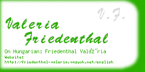 valeria friedenthal business card